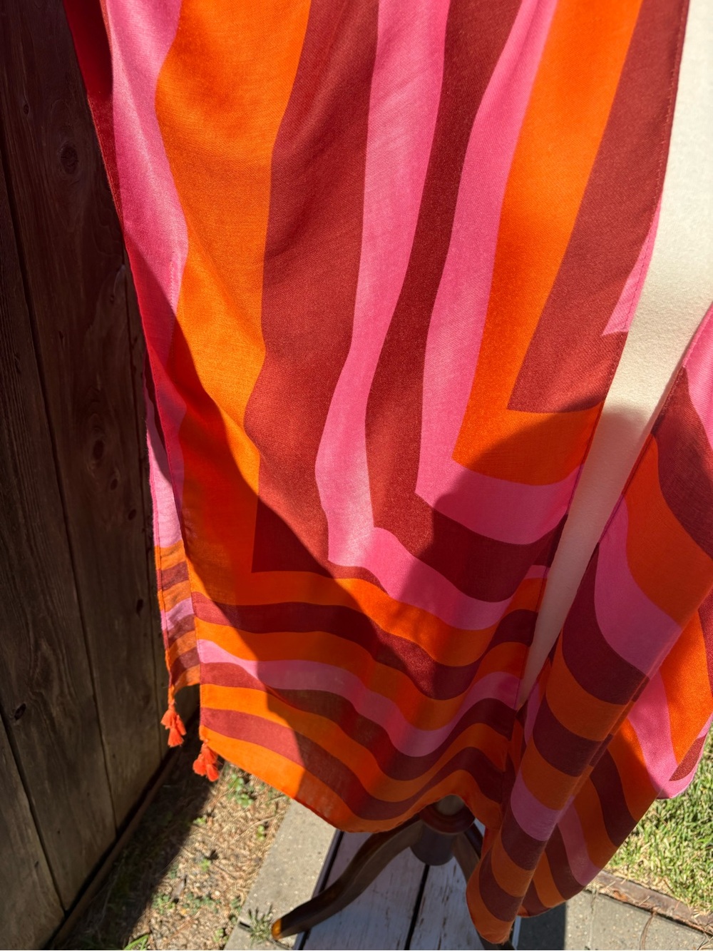 Do Something In Love Pink & Orange Striped Kimono Wrap - Picture 2 of 6